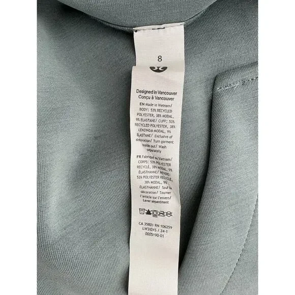 Lululemon Brushed Teal Softstreme Half Zip Pullover Size 8 - Picture 4 of 4